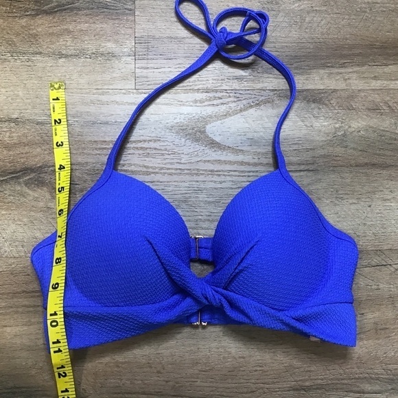 Shade Shop Bikini Top Size 34C Padded Push Up Blue Swimsuit Bathing Suit - Picture 14 of 15